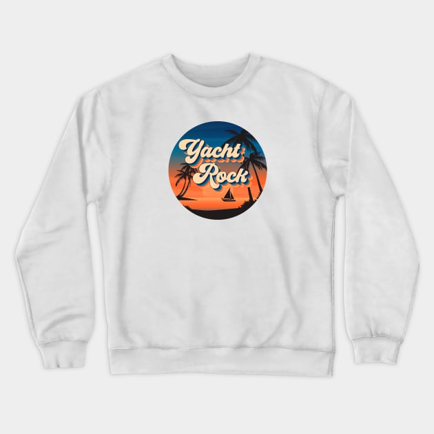 Yacht Rock Circle Crewneck Sweatshirt by CYPHERDesign